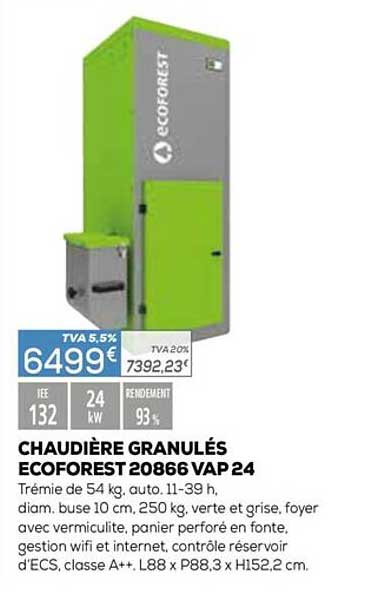 chaudière granulé ecoforest 20866 vap24
