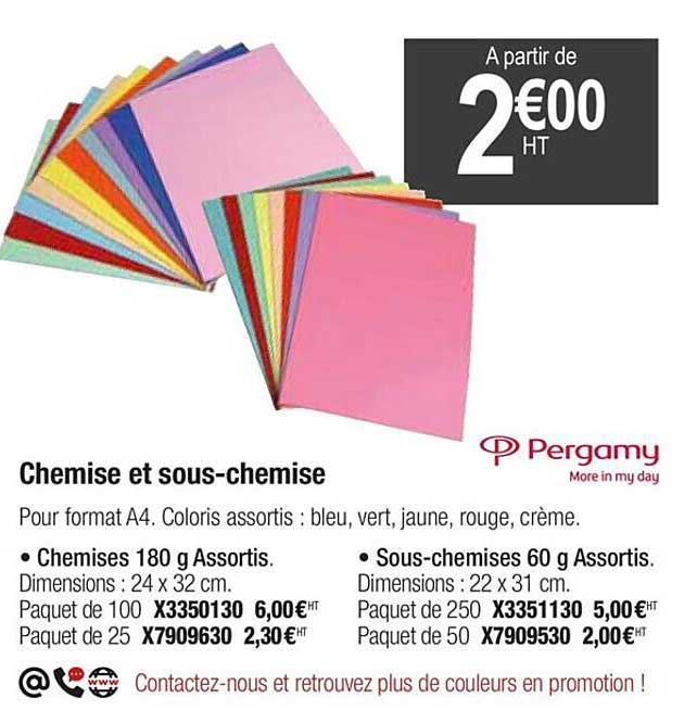 chemise et sous-chemise pergamy