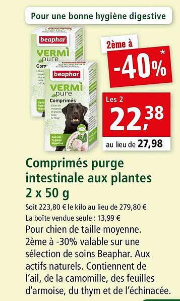 comprimés purge intestinale aux plantes