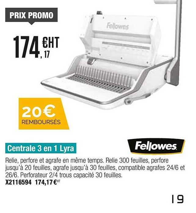 contrale 3 en 1 lyra fellowes