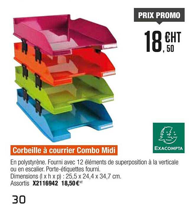 Corbeille à Courrier Combo Midi Exacompta
