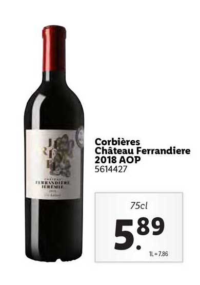 corbières château ferrandière 2018 aop