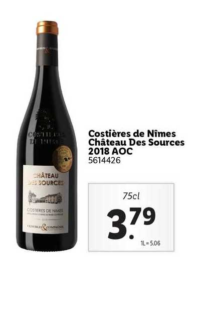 costières de nîmes château des sources 2018 aoc