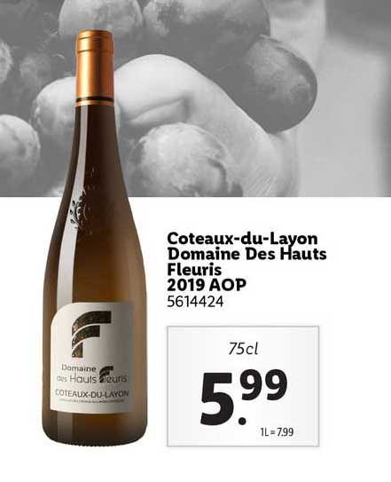 coteaux-du-layon domaine des hauts fleuris 2019 aop