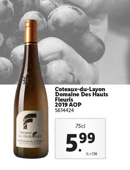 coteaux-du-layon domaine des hauts fleuris 2019 aop