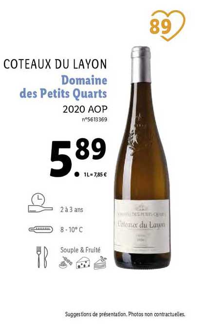 coteaux du layon domaine des petits quarts 2020 aop