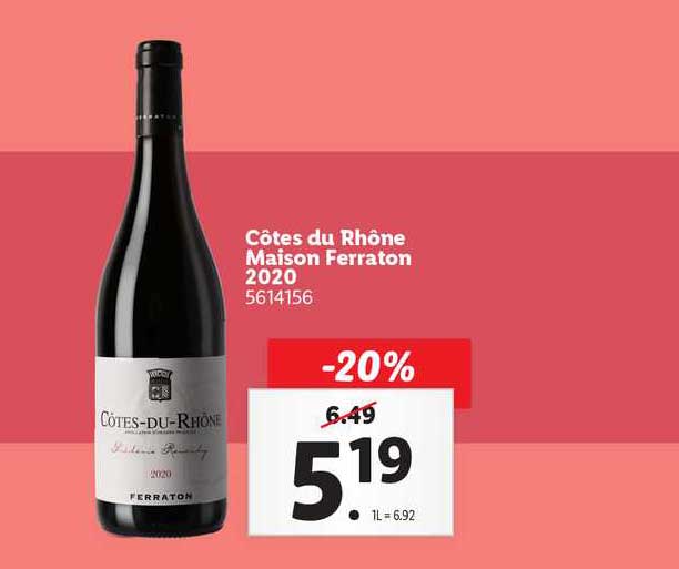 côtes du rhône maison ferraton 2020