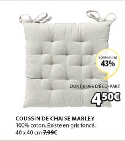 coussin de chaise marley