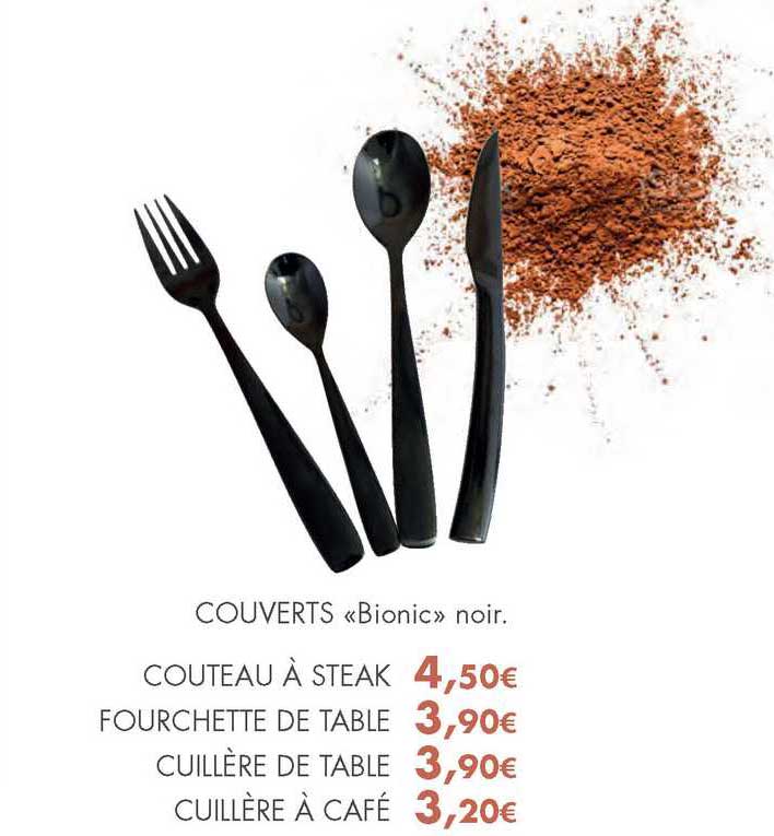 Couverts «bionic» Noir