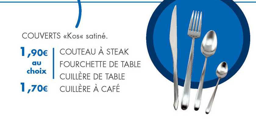 Couverts «kos» Satiné