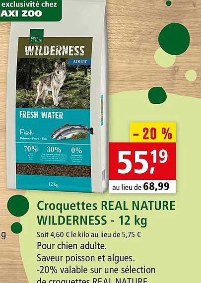 croquettes real nature wilderness - 12 kg