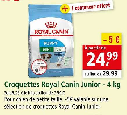 croquettes royal canin junior - 4 kg
