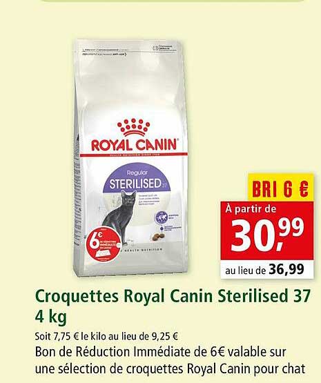 croquettes royal canin sterilised 37 4 kg