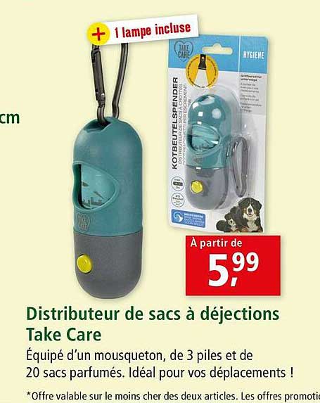 distributeur de sacs à déjections take care
