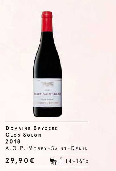 domaine bryczek clos solon 2018 a.o.p. morey-saint-denis