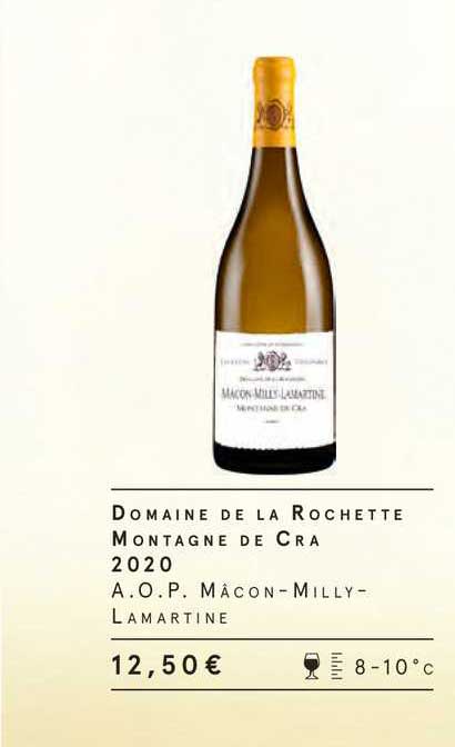domaine de la rochette motagne de cra 2020 a.o.p. mâcon-milly-lamartine