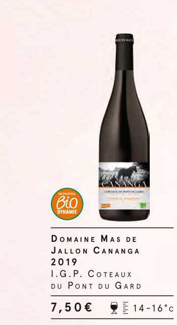 domaine mas de jallon cananga 2019 i.g.p. coteaux du pont du gard