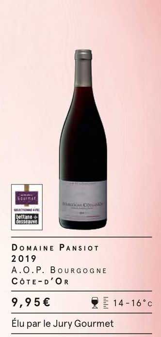 domaine pansiot 2019 a.o.p. bourgogne côte-d'or