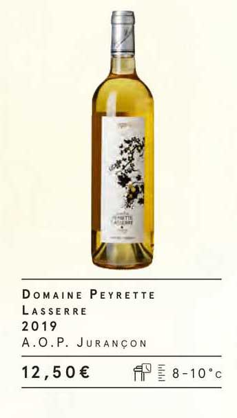 domaine pyerette lasserre 2019 a.o.p. jurançon