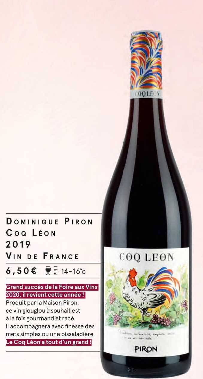 dominique piron coq léon 2019 vin de france