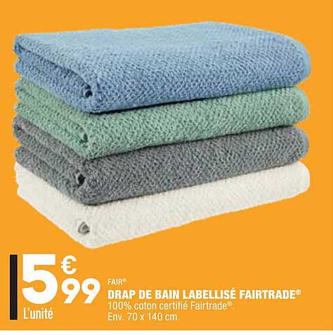 Drap De Bain Labellisé Fairtrade Fair