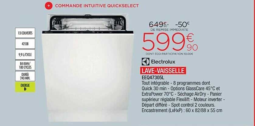 electrolux lave-vaisselle eeq47305l