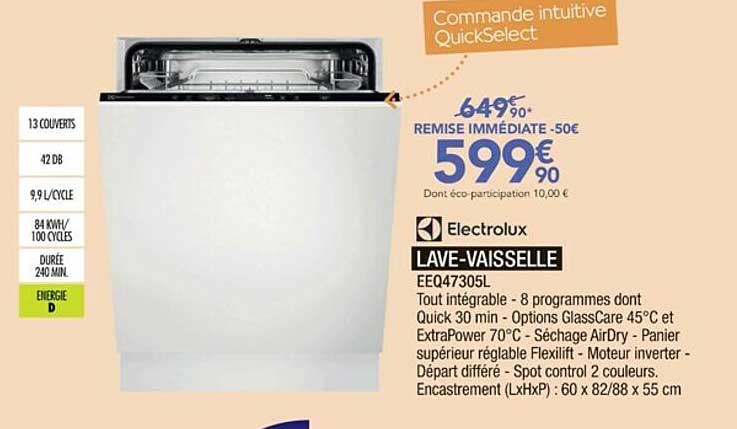 electrolux lave-vaisselle eeq47305l