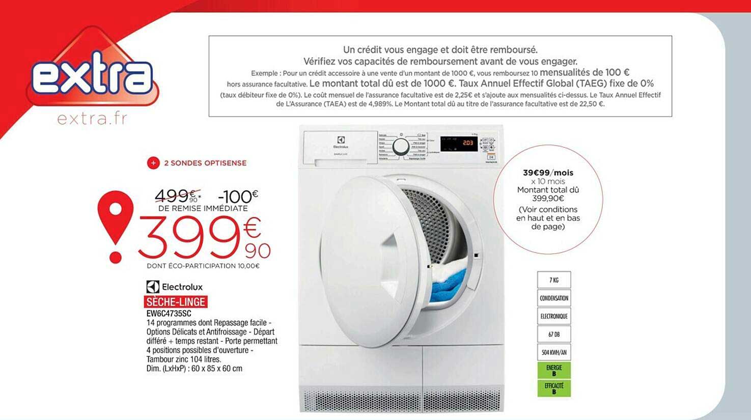 electrolux sèche-linge ew6ca735sc