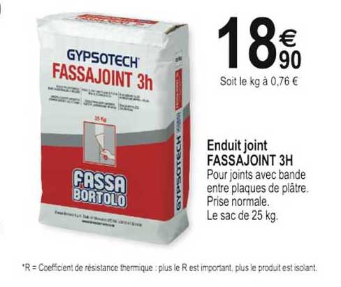 enduit joint fassojoint 3h gypsotech