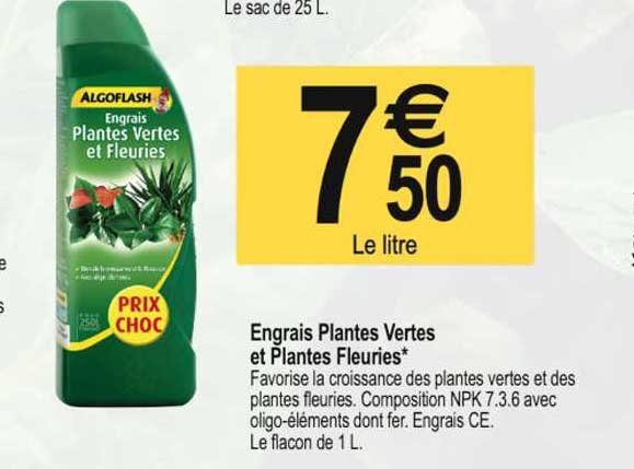 engrais plantes vertes et plantes fleuries algoflash