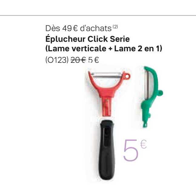 éplucheur click serie (lame verticale + lame 2 en 1 )