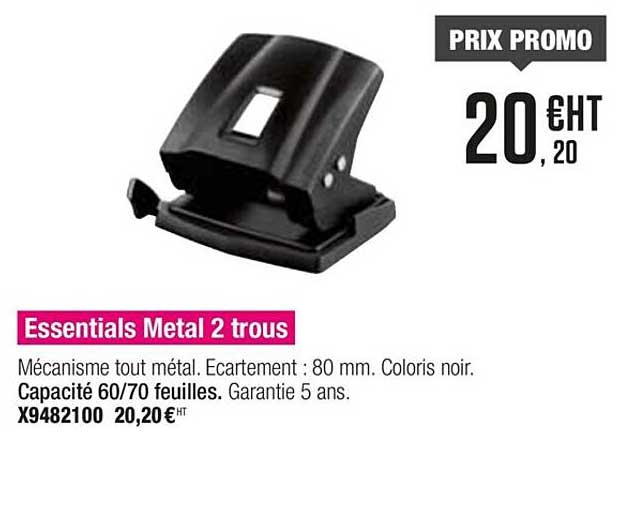 essentials metal 2 trous