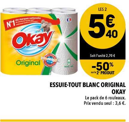 essuie-tout blanc original okay