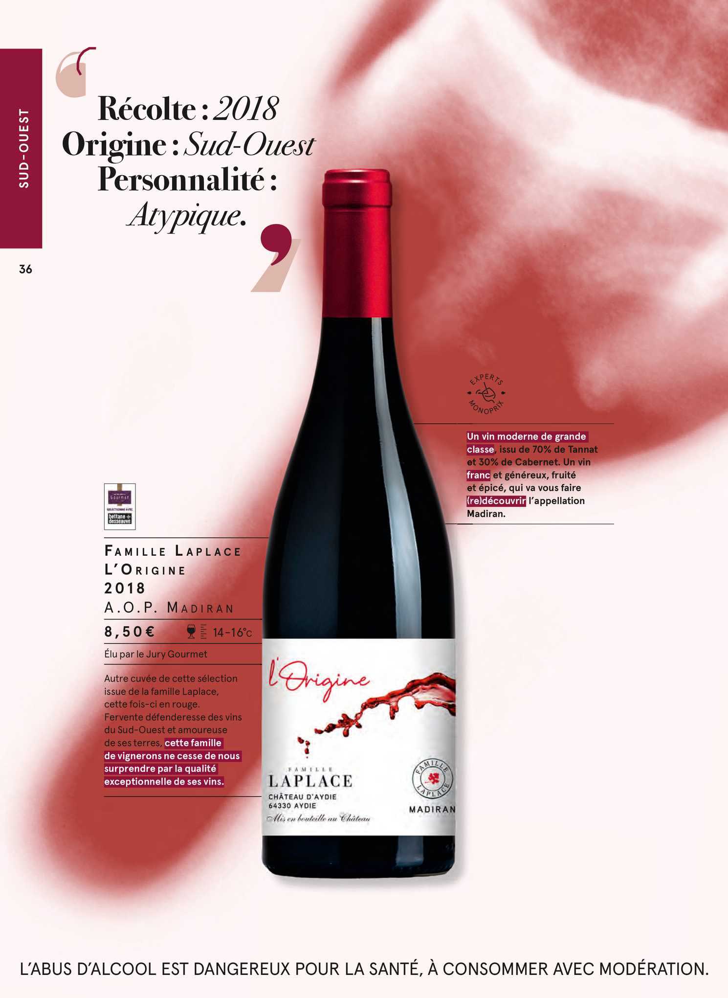 famille laplace l'origine 2018 a.o.p. madiran