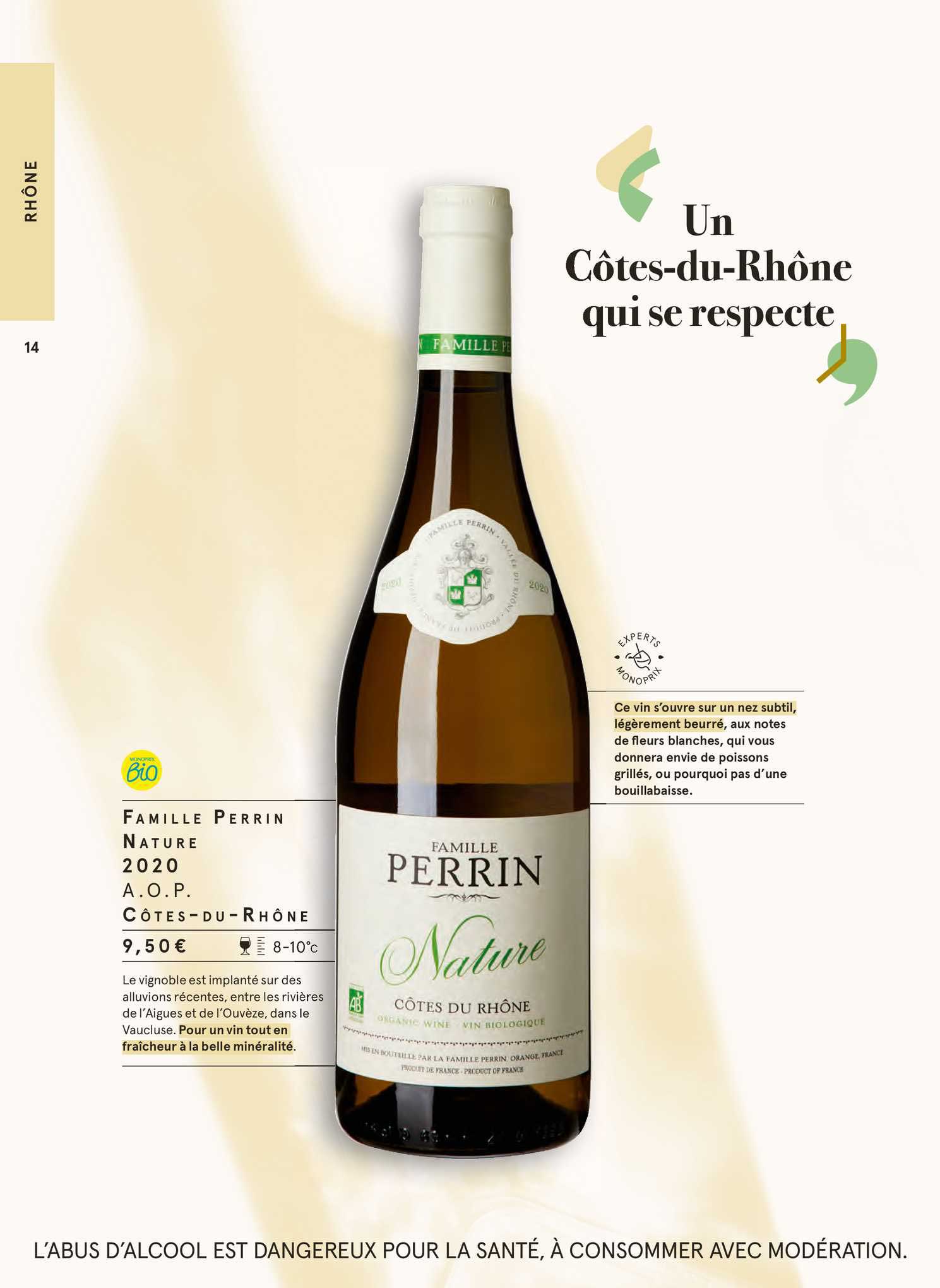 famille perrin nature 2020 a.o.p. côtes-du-rhône