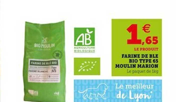 farine de blé bio type 65 moulin marion