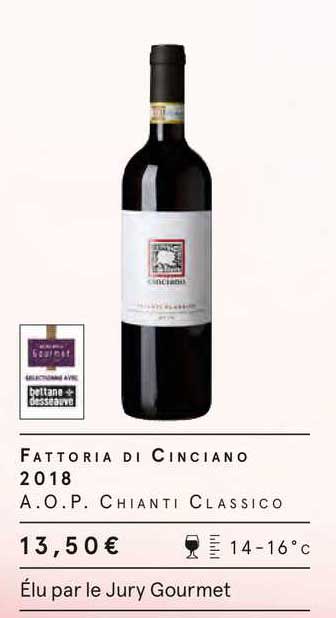 fattoria di cinciano 2018 a.o.p. chianti classico