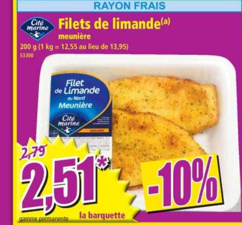 filets de limande cité marine