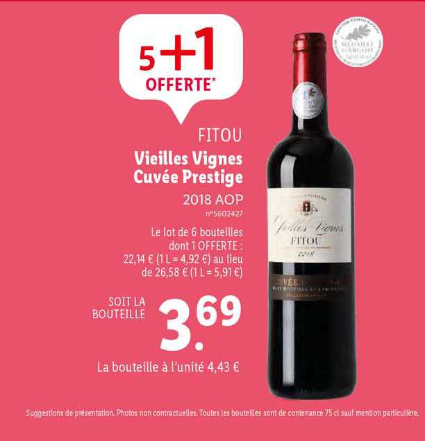 fitou vieilles vignes cuvée prestige 2018 aop