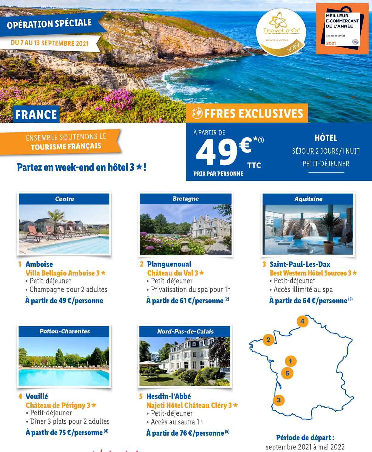 france : partez en week-end en hôtel 3*!