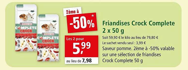 friandises crock complète 2 x 50 g