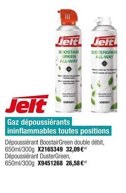 gaz dépoussiérants inflammables toutes positions jelt