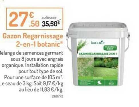 gazon regarnissage 2-en-1 botanic