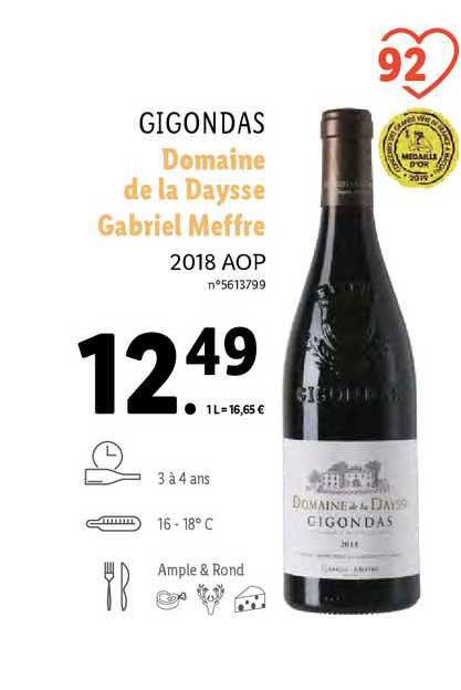 gigondas domaine de la daysse gabriel meffre 2018 aop