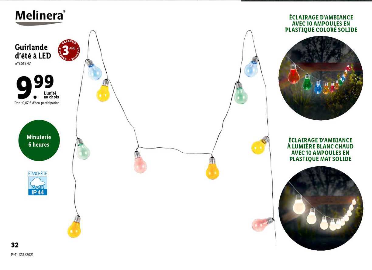 guirlande d'été à led melinera