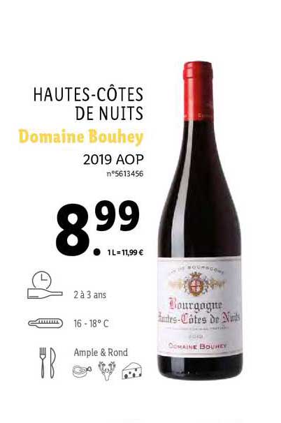 hautes-côtes de nuits domaine bouhey 2019 aop