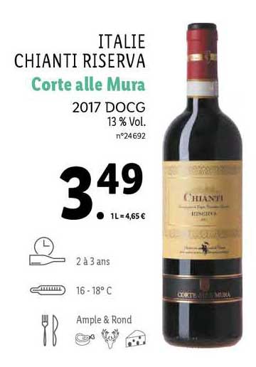 italie chianti riserva corte alle mura 2017 docg