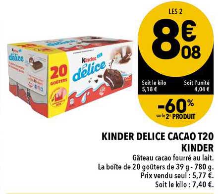 Kinder Délice Cacao T20 Kinder
