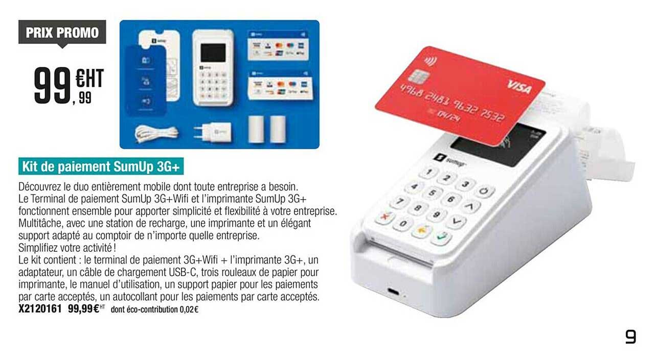 kit de paiment sumup 3g+