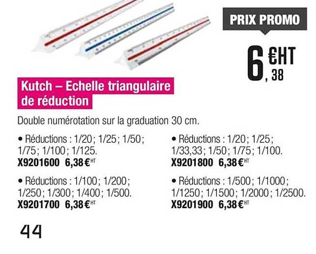 kutch échelle triangulaire de réduction